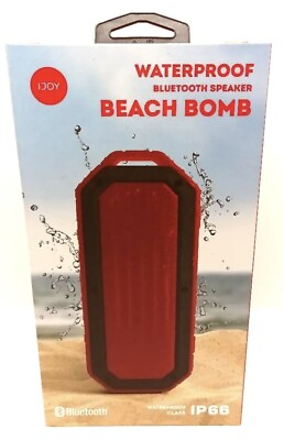 #ad iJoy Beach Bomb Ip66 Waterproof Portable Bluetooth Speaker Red $19.90