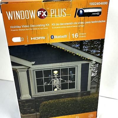 #ad Window FX Plus Projector Kit Screen Bluetooth HDMI 16 Videos Holiday Decorating $69.00