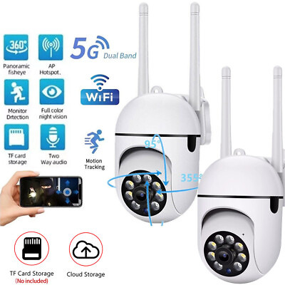 #ad Wireless Security Camera System Outdoor Home 5G Wifi Night Vision Cam 1080P HD $32.99