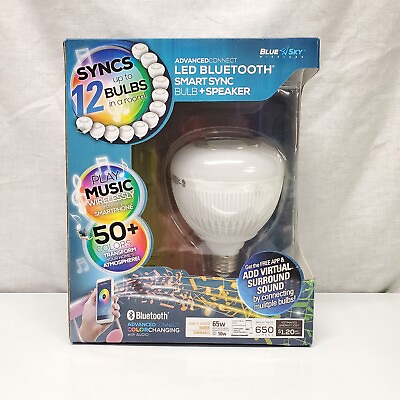 #ad Smart Bulb LED Light White Dimmable Wireless Bluetooth Audio Speakers New 60100S $9.99