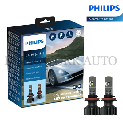 #ad PHILIPS H11 Ultinon Pro9100 LED Car Headlight Bulbs Kit 350% 5800K White AU $349.99