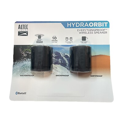 #ad Altec Lansing HydraOrbit Waterproof Bluetooth Speaker Lightweight 2 Pack $27.00