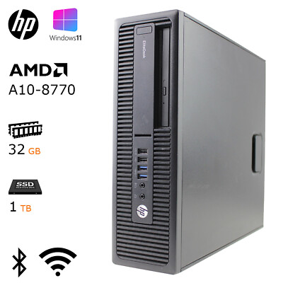 #ad HP A10 8770 DDR4 32GB RAM 1TB SSD WiFi Bluetooth HDMI 705 G3 Windows 11 Computer $259.99