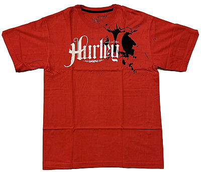 #ad Hurley Sound amp; Vision T Shirt Size Large 100% Cotton Red Excellent $20.00
