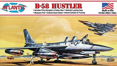 #ad Atlantis B 58 Hustler airplane 1:93 scale aircraft model kit 252 $16.49