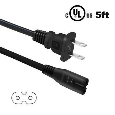 #ad 5ft UL AC Power Cord for Klipsch BAR 40 2.1 Sound Bar with Wireless Subwoofer $9.99