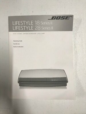 #ad Bose Lifestyle 18 28 Series II Owner’s Guide Manual $12.88