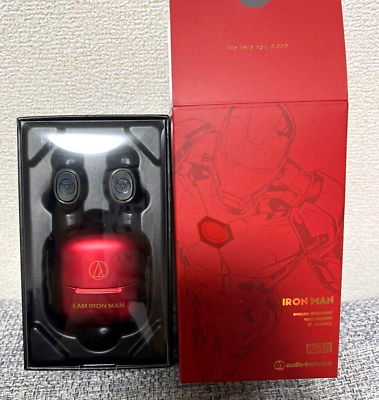 #ad Audio Technica Wireless Head Phone Earphone Marvel Iron Man Model ATH MVL2 IM $144.70