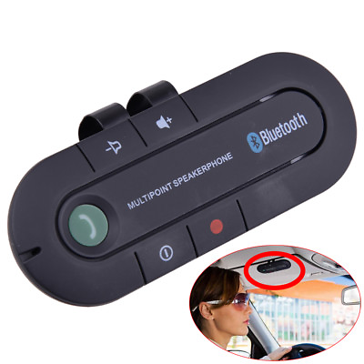 #ad Wireless Bluetooth Speaker Hands Speakerphone Mobile Visor Clip Free Car Kit $15.59