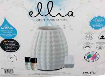 #ad HoMedics Ellia Gather Ultrasonic Aroma Diffuser with Lights Sound Remote Control $48.88