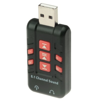 #ad USB External Sound Card 8.1 Channel 3D Surround Adapter Adapter for PC $8.03