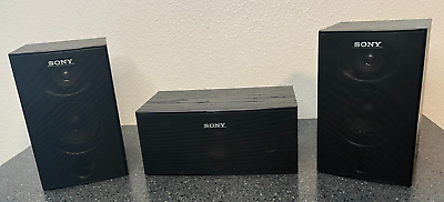 #ad 3x Sony Surround Sound Speaker System Left Right Center 2 SS MSP7000 1 SS CNP900 $63.98