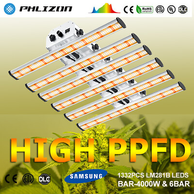 #ad BAR 4000W Spider Samsung LED Grow Light 4x4ft IR Full Spectrum for Indoor Plants $385.27