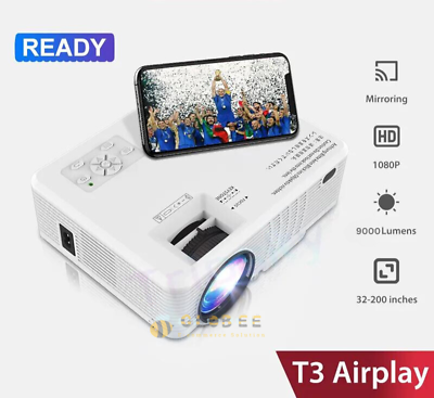 #ad #ad 1080P Projector Theater Projector 9000 Lumens LED Mini Home Cinema WiFi Portable $49.99