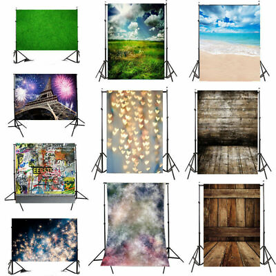 #ad AS Wood Wall Photography Baby Photo Backgrounds Vinyl Backdrops Studio USA 5x7ft $14.99