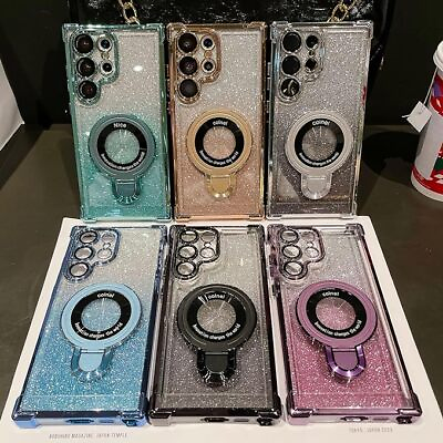 #ad Suitable for Samsung Series Electroplated Magnetic Gradient Bling Phone Cases $9.99