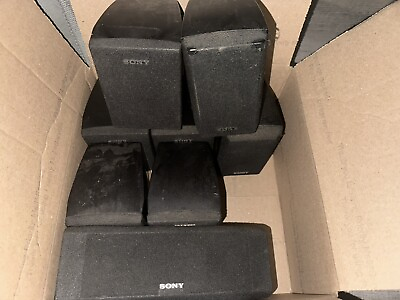 #ad Sony Set Of 8 Surround Sound Speaker System SS MSP2 SS CNP2 SS MSP1 $40.00
