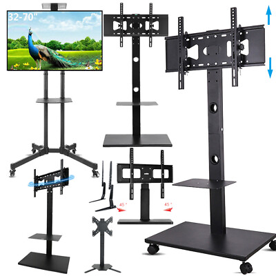 #ad 32 42 55 65 70quot; Floor Mobile TV Stand Stable Tabletop TV Mount for Sony LG Vizio $65.92
