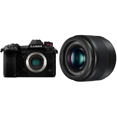 #ad Panasonic Lumix G9 20.3MP Mirrorless MFT Digital Camera 3 Lens Gimbal Bundle $1500.00