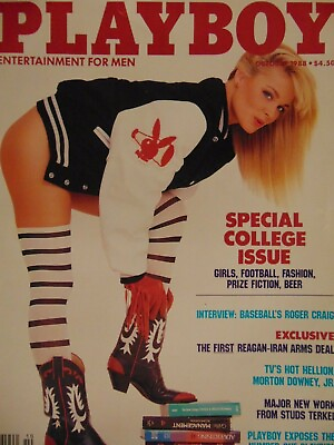 #ad Playboy October 1988 Shannon Long Nancie Martin College Issue #1188 C $15.75