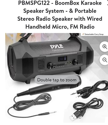 #ad Pyle PBMSPG122 Wireless amp; Portable Bluetooth Stereo Speaker LED Lights 500 watt $83.89