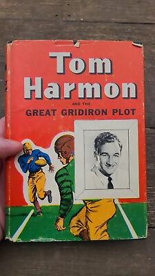 #ad Tom Harmon and the Great Gridiron Plot Jay Dender 1946 Whitman Publishing HC DJ $15.99