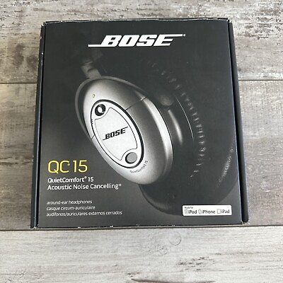 #ad BOSE QUITECOMFORT 15 ACOUSTIC NOISE CANCELLING QC 15 OPEN BOX NEW NEVER USED $199.95