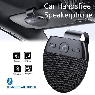 #ad Wireless Bluetooth compatible Speaker Hands Free Speakerphone Car Kit Receiver $14.99