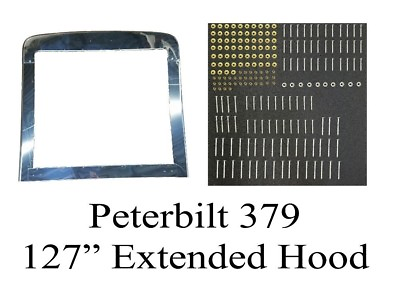 #ad Peterbilt 379 Extended Hood Grille Surround and Stainless Steel Huck Kit $995.00