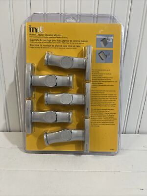 #ad INIT Home Theater Speaker Mounts NEW 5 Pack Black NT SWM5S Silver w Hardware $17.50
