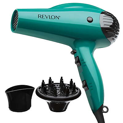#ad Revlon 1875W IONIC Volume Booster Hair Dryer Green $20.00