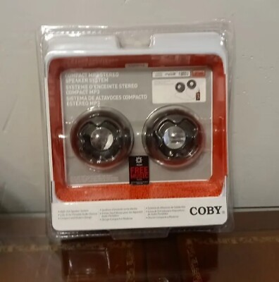 #ad COBY COMPACT MP3 STEREO SPEAKER SYSTEM CSMP16 NIP $9.59