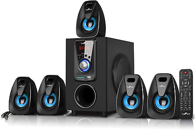 #ad 5.1 Channel Bluetooth Surround Sound Speaker System in Blue $141.99