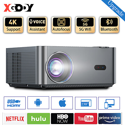 #ad Android Projector 1080P 4K Autofocus Home Theater 5G WiFi Beamer HDMI Bluetooth $134.39