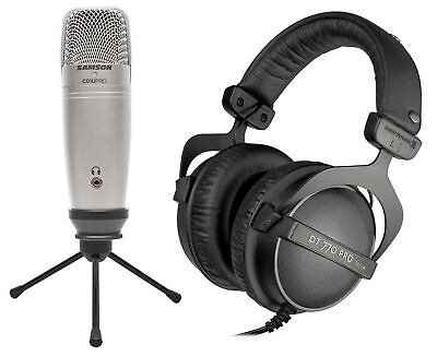 #ad Samson C01U Pro Recording Podcasting MicrophoneBeyerdynamic Headphones $198.99