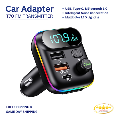 #ad Bluetooth Car Adapter FM Transmitter USB AUX Radio Handsfree MP3 Music Player $14.99