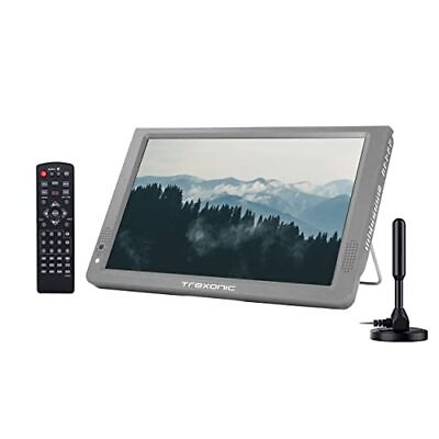 #ad Portable Rechargeable 14quot; LED TV in Gray with Amplified AntennaTR X14DGREY $158.22