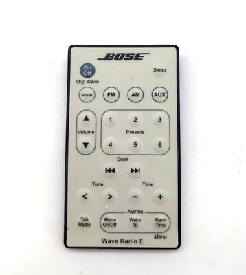 #ad Bose Remote Control For Bose Wave Radio II AWR1B1 AWR1B2 Music System White $12.99