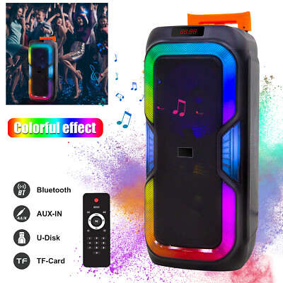 #ad 3100W Dual 10quot; Portable Bluetooth Speaker Subwoofer Heavy Bass Sound PartyMic $169.99