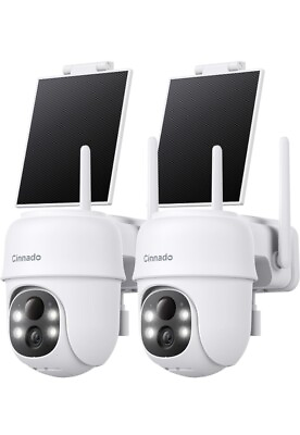 #ad Cinnado B6 2K Solar Security Cameras Wireless With Solar Panel $99.99