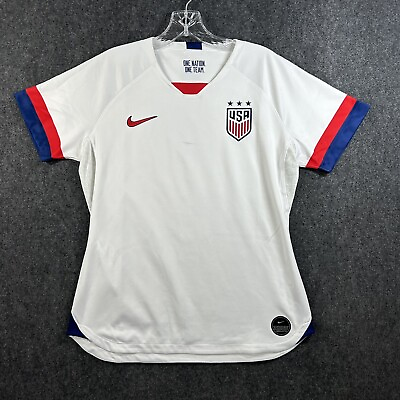 #ad Nike USA Soccer Jersey Women’s Large White Home Top 2019 $14.99
