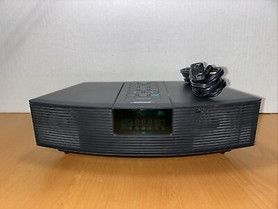 #ad Bose Black Wave Radio AWR1 1W Alarm Clock AUX AM FM WORKS EUC NO REMOTE $99.99