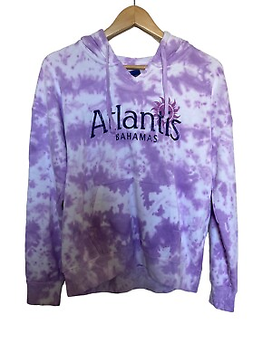 #ad Big Cotton Atlantis Bahamas Hoodie Tie Dye Sweatshirt Size M $42.00