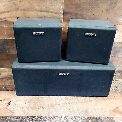 #ad Sony Speakers One 1 SS CN109 amp; Two 2 Black SS SR9 Bundle Tested and Works $15.00