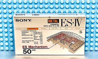 #ad SONY ES IV METAL 50 TYPE IV BLANK CASSETTE TAPE 1 SEALED $44.99