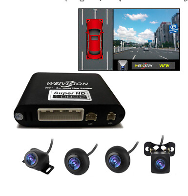 #ad Hd Car 360 Bird View Surround System DVR Record Backup Camera parking monitoring $258.00