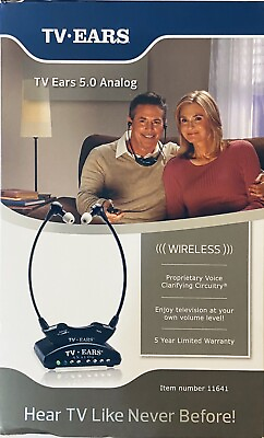 #ad TV Ears Original 5.0 Analog Wireless Headset System TV Hearing Aid Device $85.00