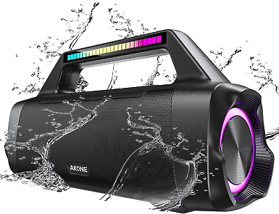 #ad 80W Portable Bluetooth Speaker Waterproof Stereo Boombox Bluetooth Party Speaker $126.98