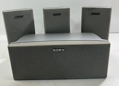 #ad #ad Sony SS CNP75 3 SS MSP75 Home Theatre Surround Sound Speakers Gray Silver $61.72
