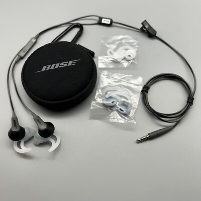 #ad Bose SoundSport Wired 3.5mm Jack Earbuds In ear Headphones Charcoal Earbuds $37.95